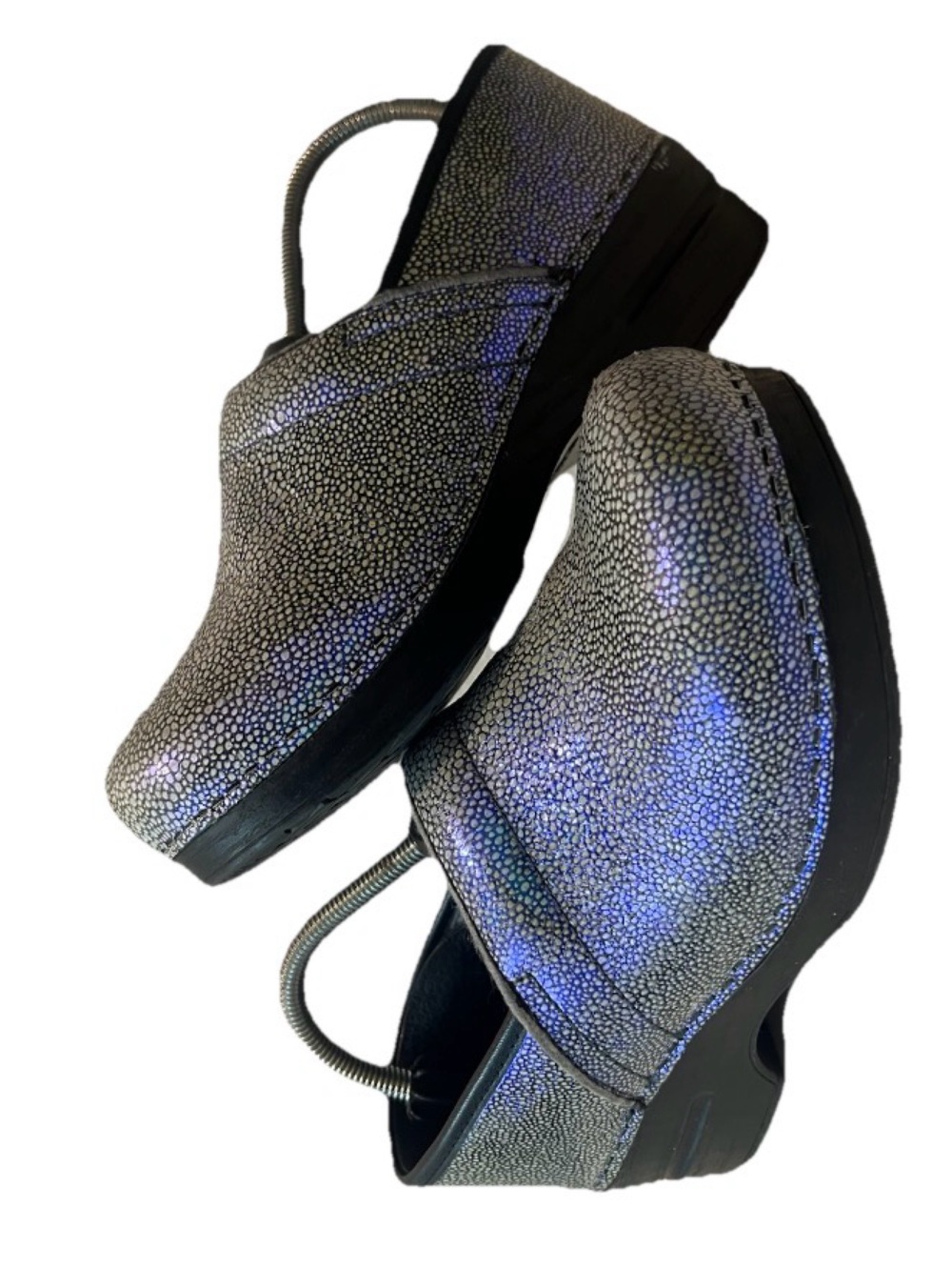 Dansko Pro Iridescent Stingray Leather Slip On Shoes Clogs Women’s 9.5-10 (40)
